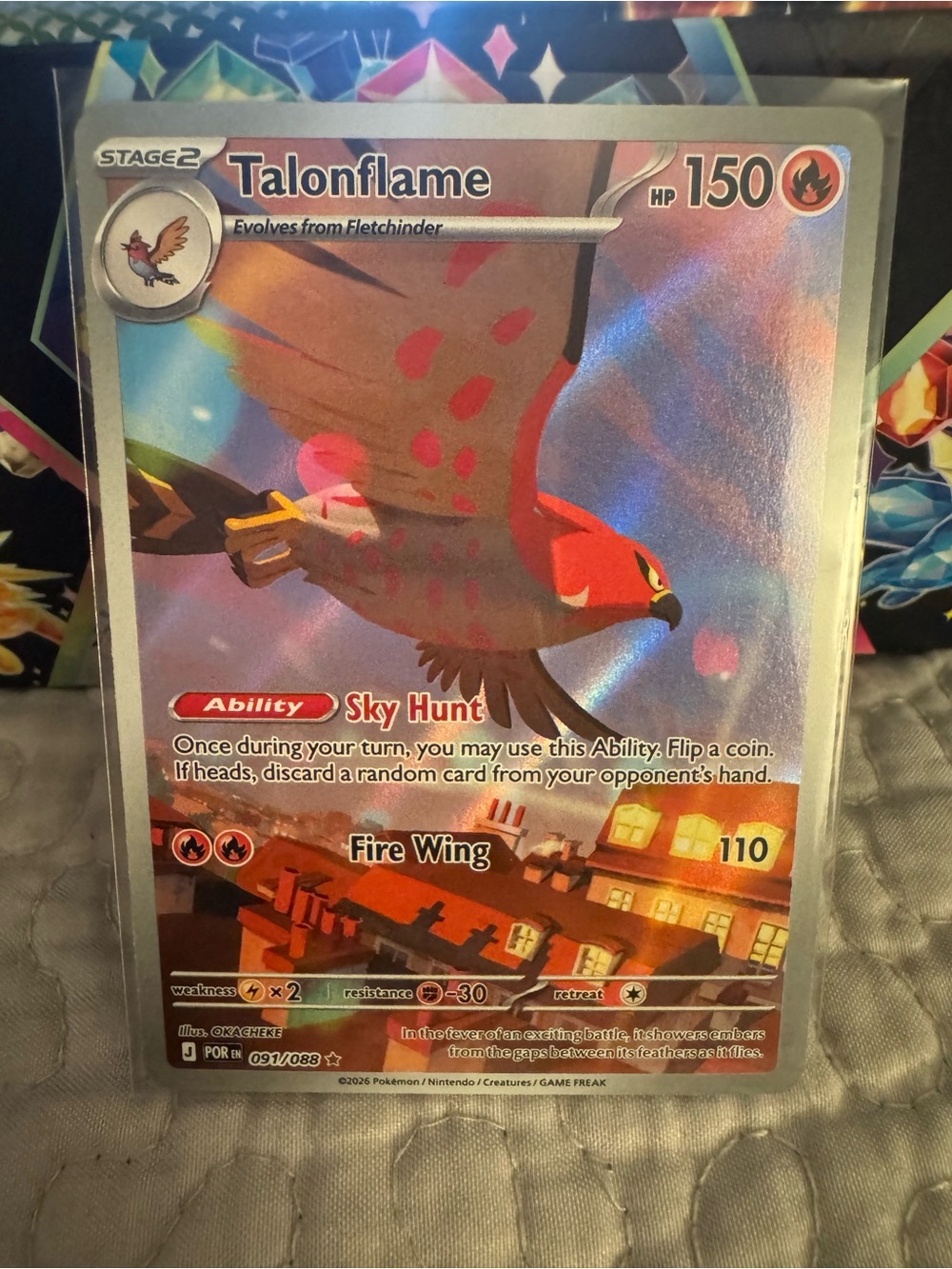 Pokémon- Talonflame 91/88 - Perfect Order - ILLUSTRATION RARE HOLO PACK FRESH